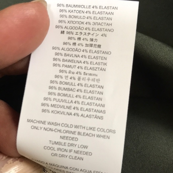 NWT! Michael Michael Kors Large lace up olive top - Picture 6 of 8